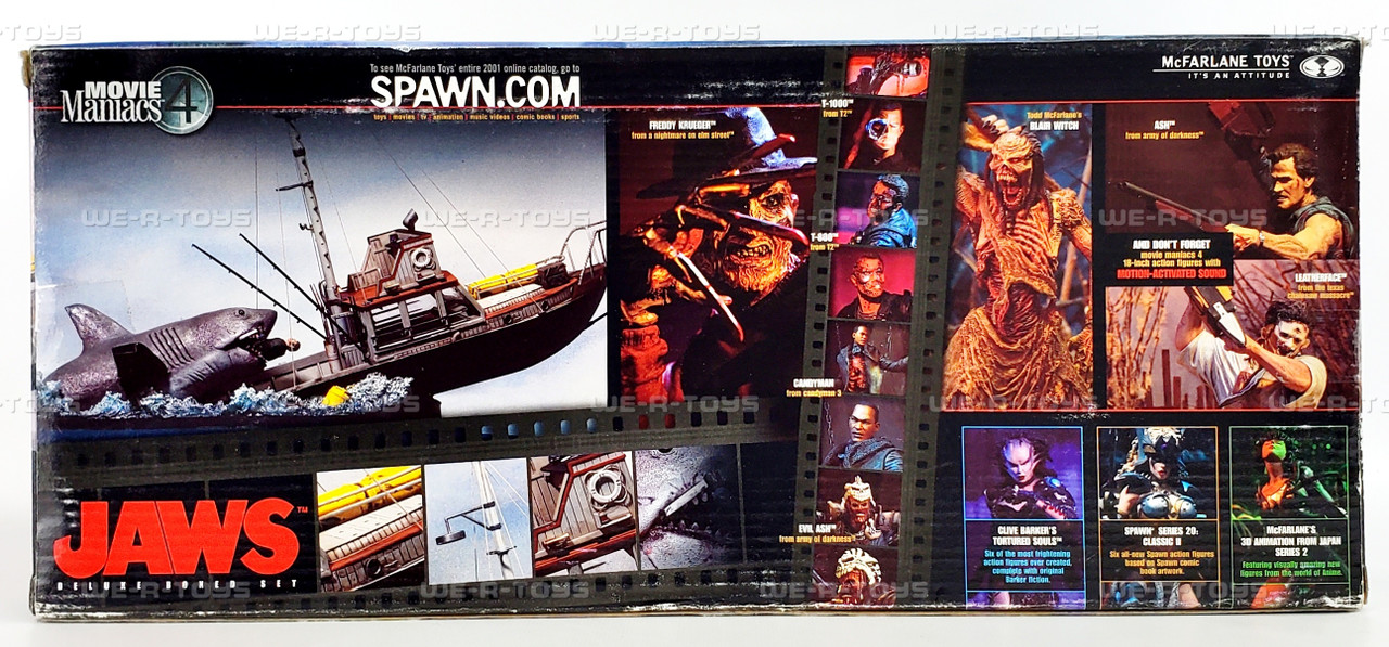McFarlane Movie Maniacs Series Jaws Deluxe Box Set with Shark 7310