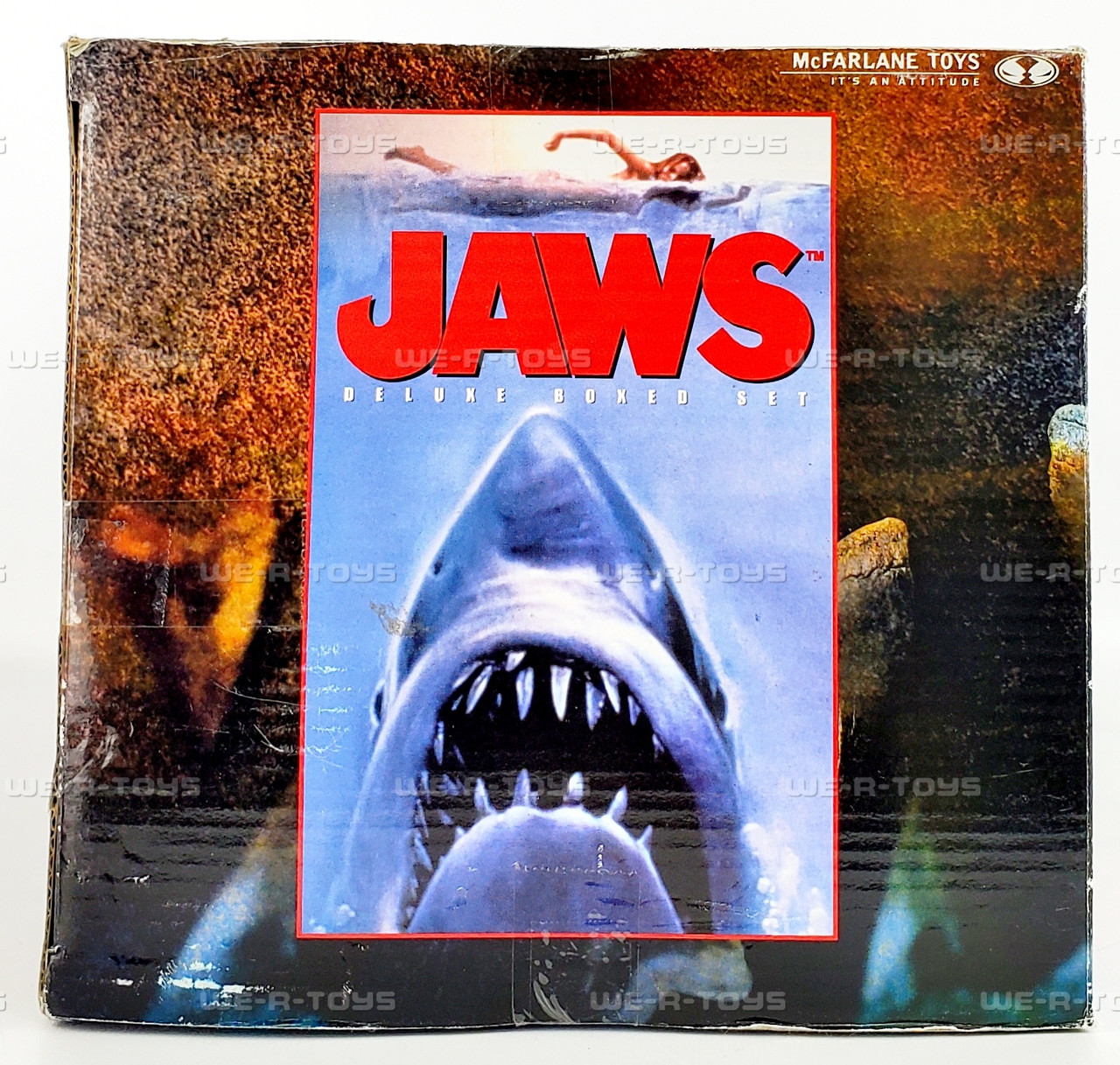 McFarlane Movie Maniacs Series Jaws Deluxe Box Set with Shark 7310