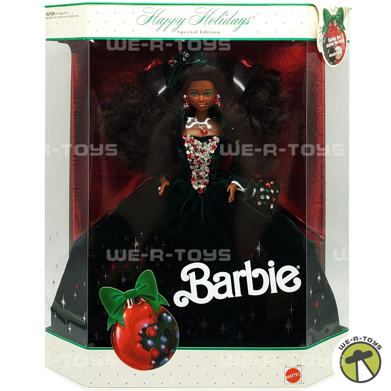 1991 Happy Holidays Barbie Doll African American Special Edition #2696