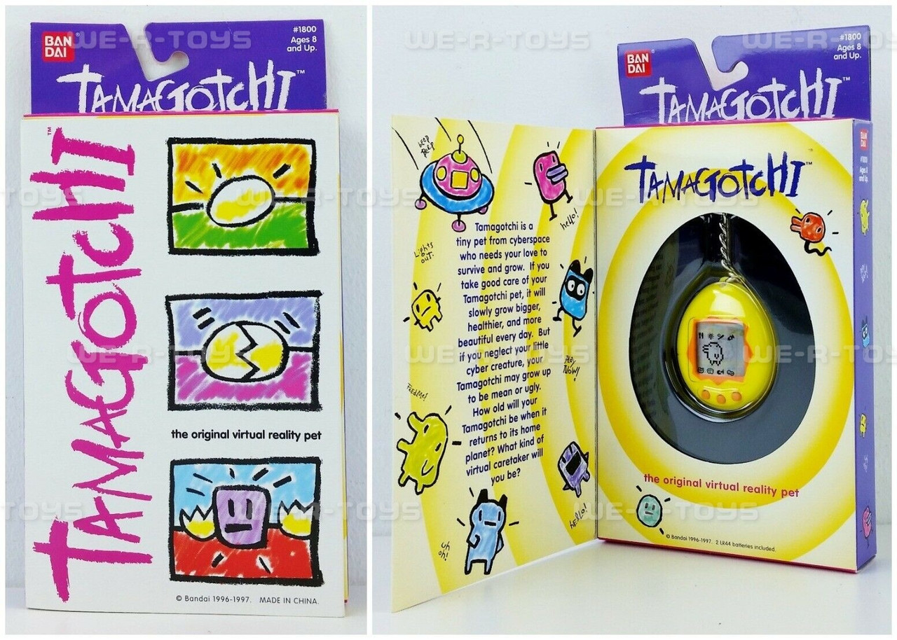 Tamagotchi Virtual Reality Pet 1996 - 1997 Bandai Yellow & Orange