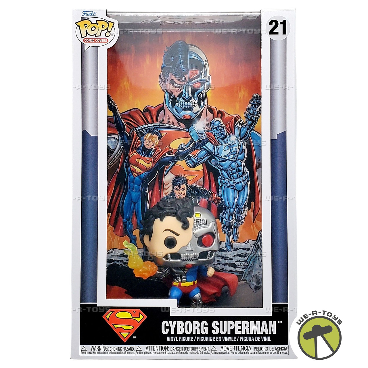 Funko Pop! Comic Cover : Cyborg Superman – Figurine Vinyle DC Comics, édition Limitée, 18x28 Cm, Cadeau Officiel Pour Fans