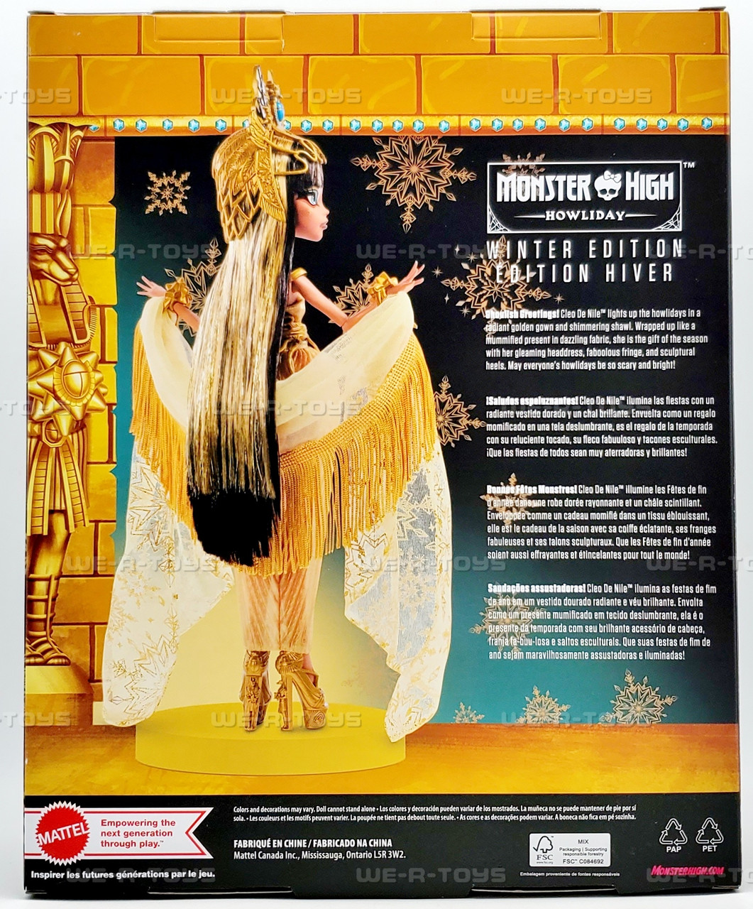 Monster High Howliday Winter Edition Cleo De Nile Doll 2024 Mattel