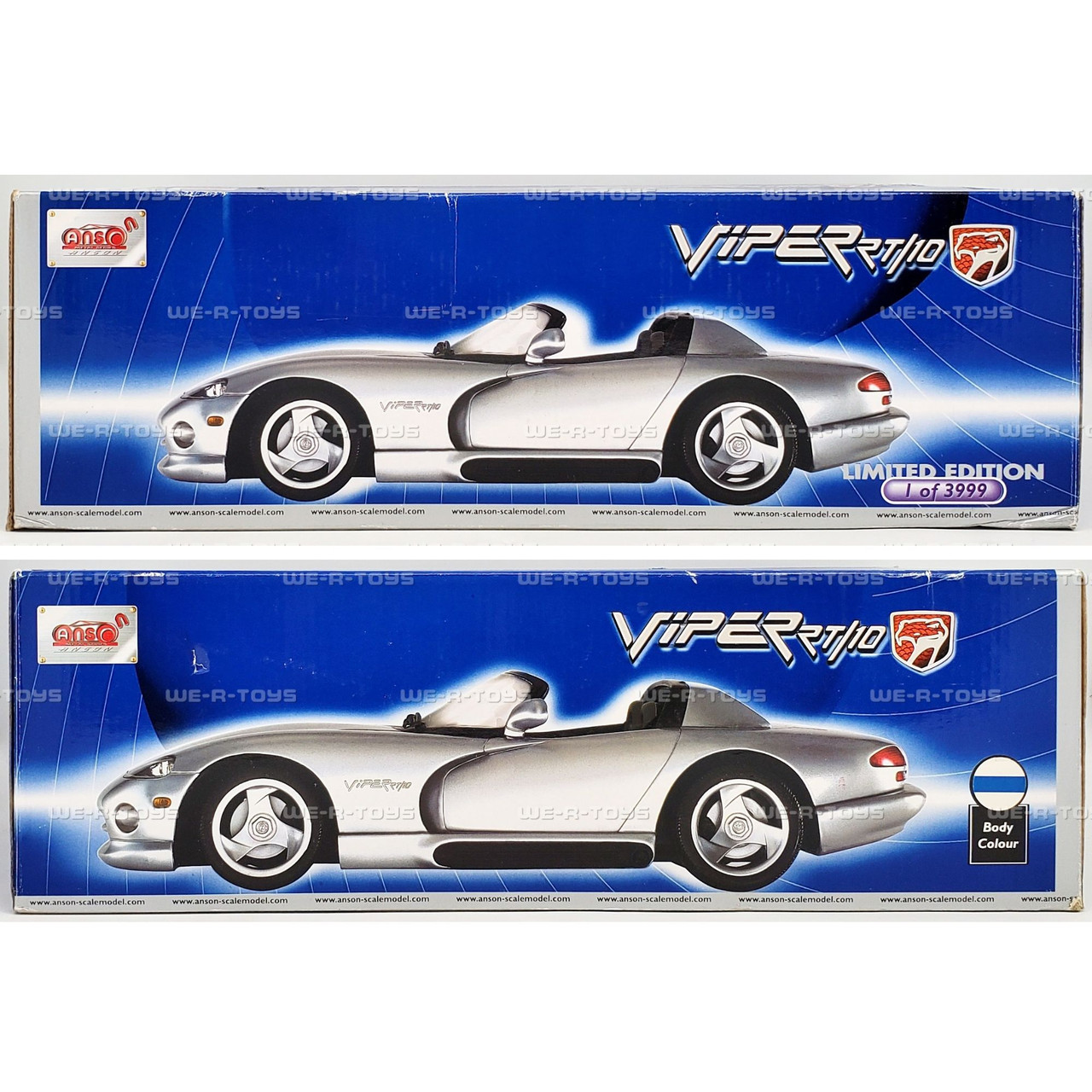 Anson Dodge Viper RT/10 1:12 Metal Die-Cast Limited Edition