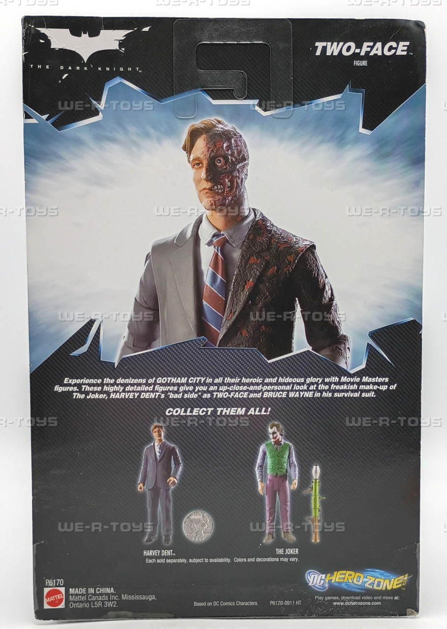 Two-Face Batman The Dark Knight DC Action Figure With Scarred Coin