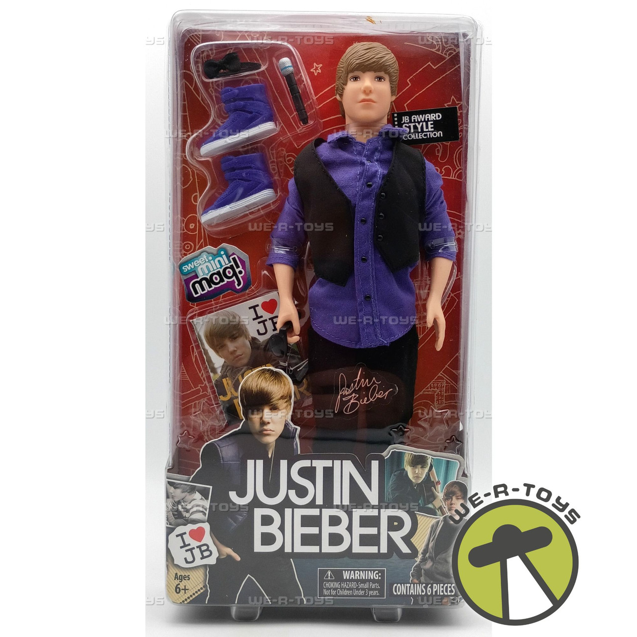 Justin Bieber JB Award Style Collection Doll With Mini Magazine