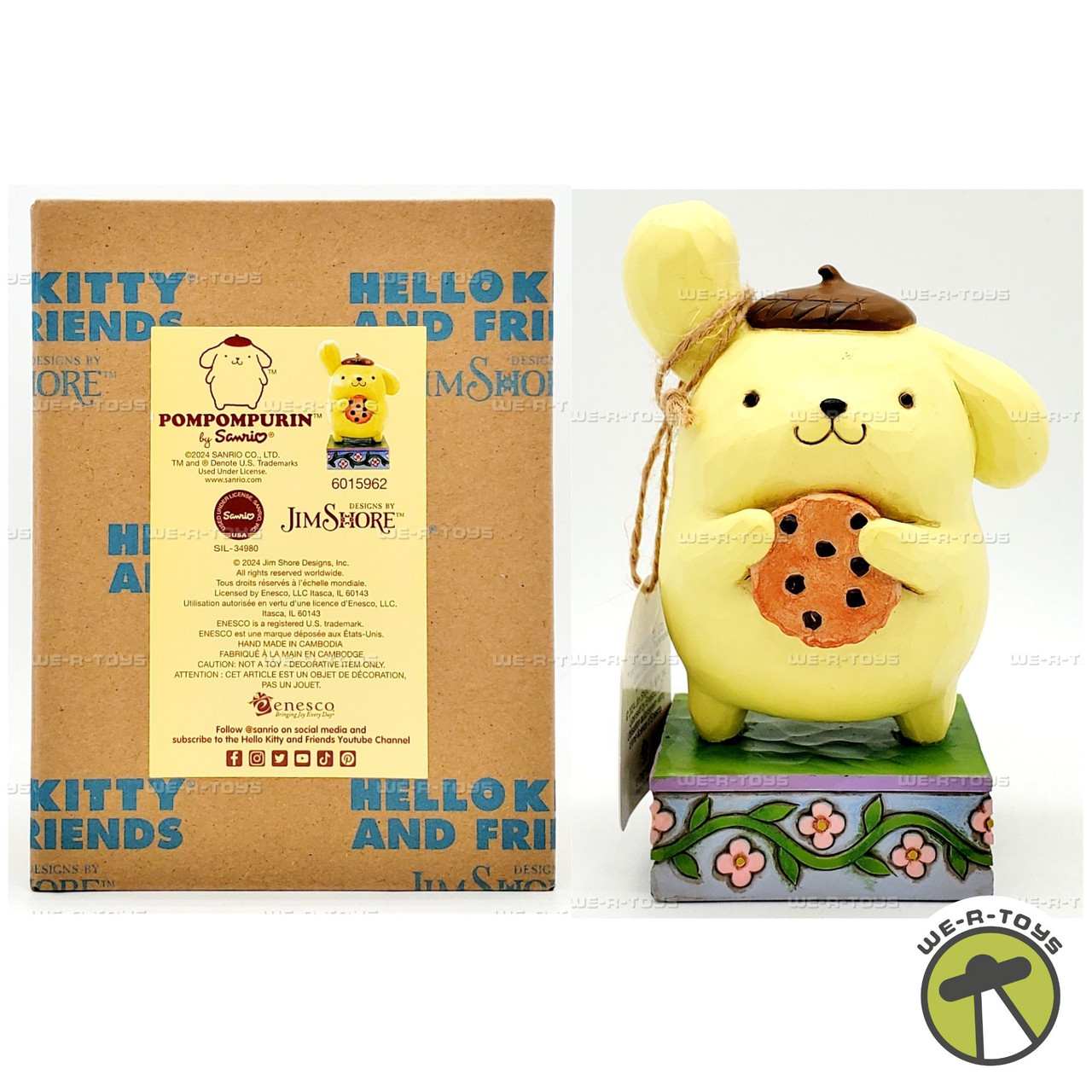Sanrio by Jim Shore Pompompurin with Cookie Figurine Enesco