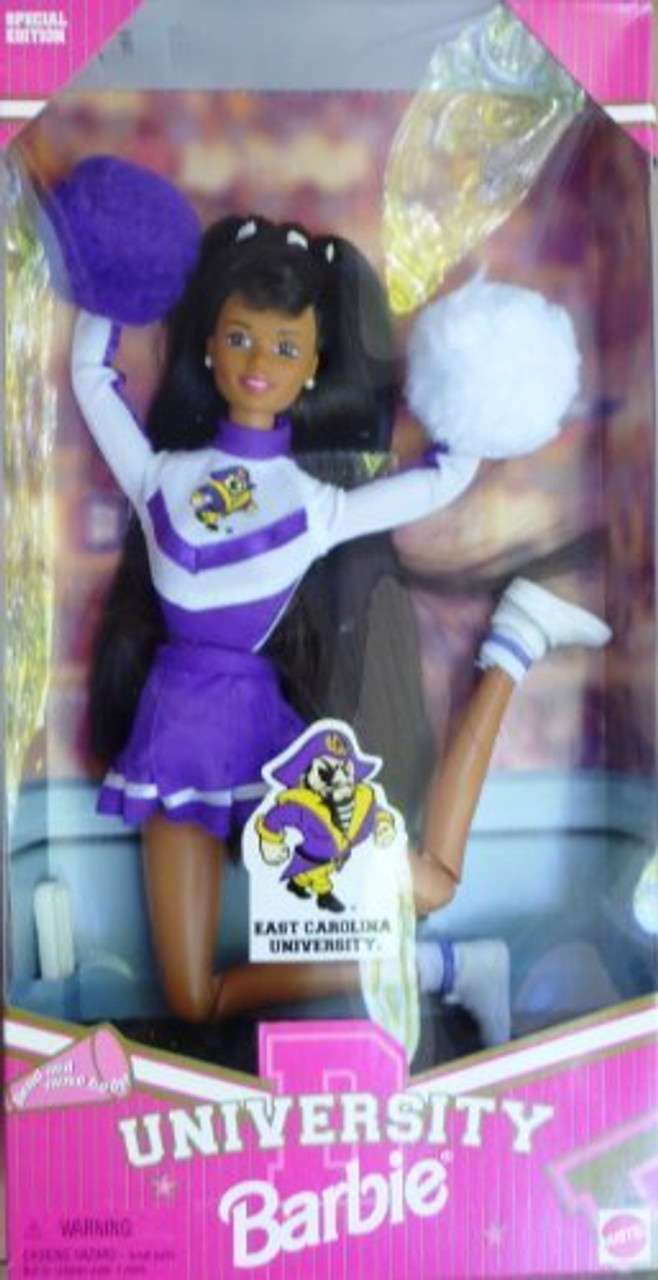 University Barbie East Carolina University Cheerleader Doll African American