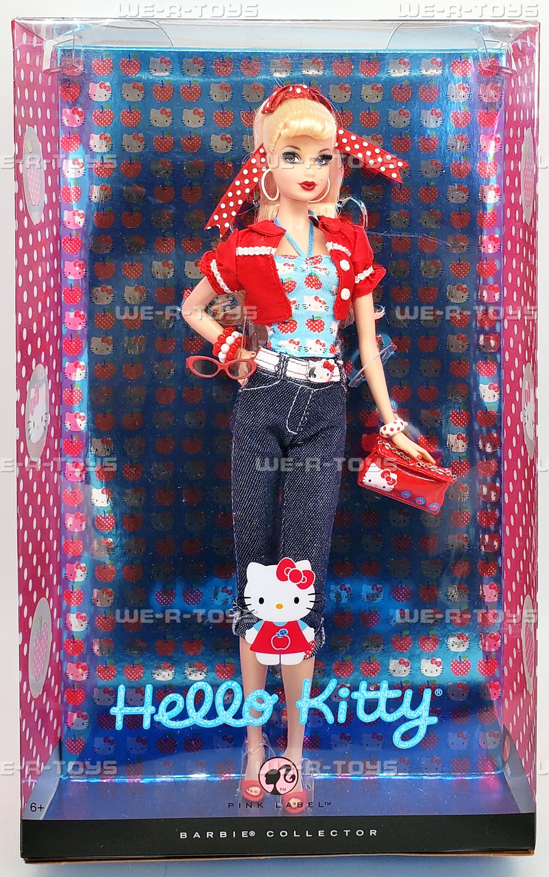 Hello Kitty Barbie Collector Doll Pink Label 2008 Mattel #M9958