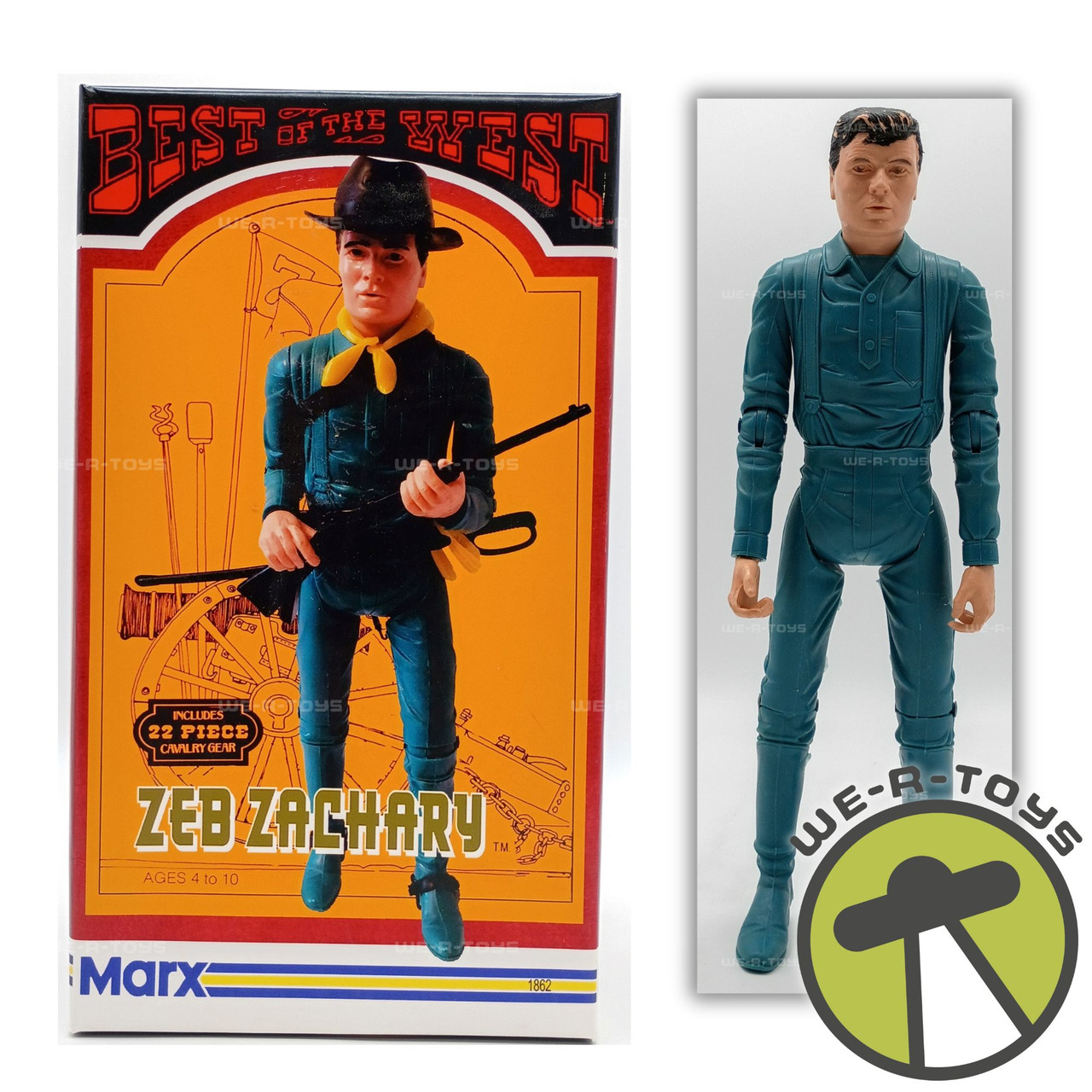 Zeb Zachary Best of The West By Marx #1862 Movable Action Figure