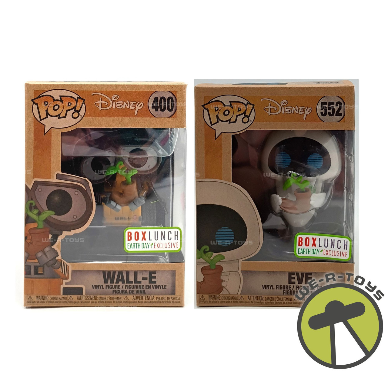 Funko POP! Disney Wall-E & Eve Set 2 Vinyl Figures #400 & 552