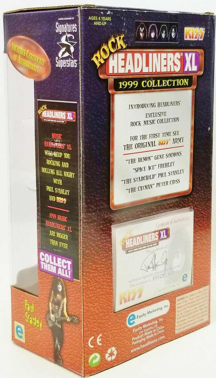 KISS Paul Stanley Rock Headliners XL 1999 Figure Ltd. Edition Red