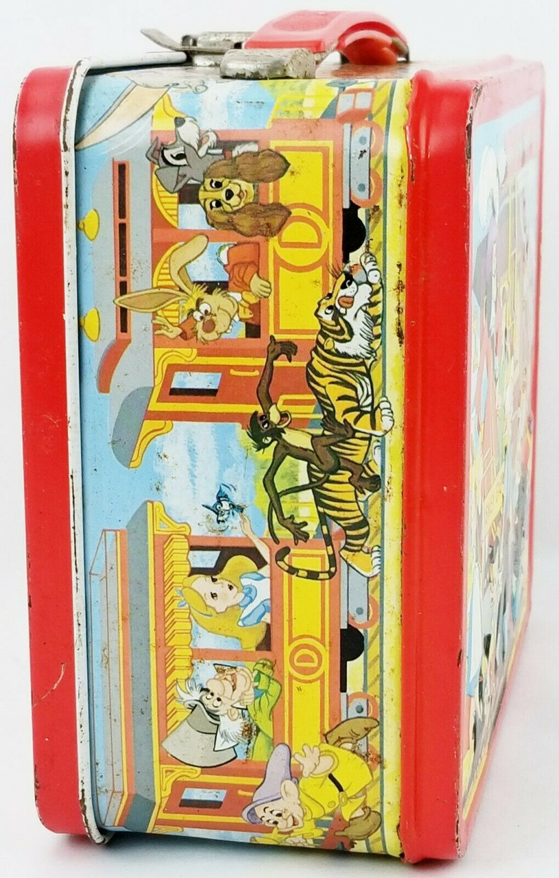 Vintage Walt Disney World Metal Lunch Box Aladdin 1970s Mickey Mouse  Collectible 