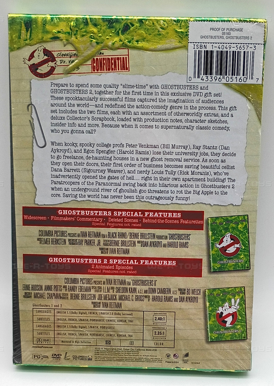 Ghostbusters 1 & 2 Double Feature DVD Gift Set 56573 Sony Pictures
