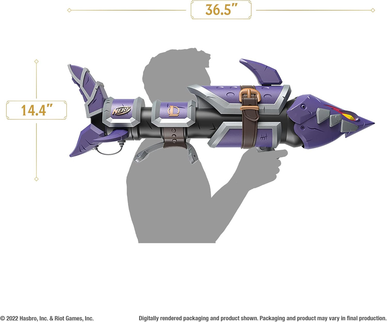 League of Legends NERF LMTD Jinx Fishbones Blaster - We-R-Toys