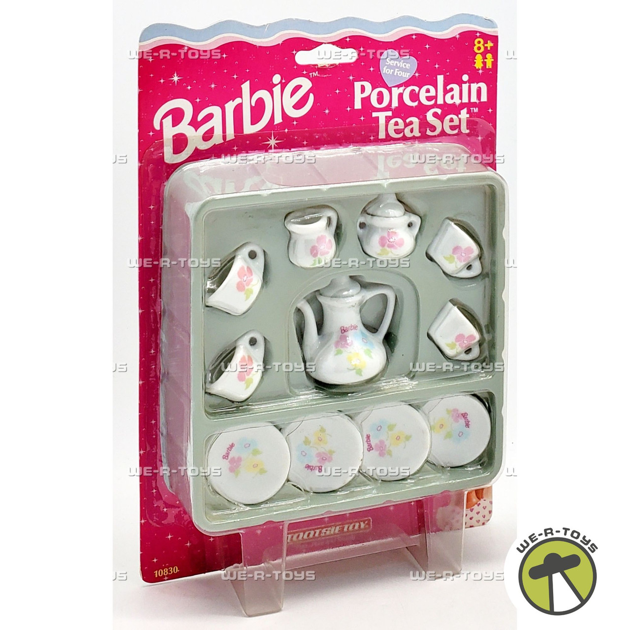 希少☆90s ベティブープ　ミニチュアティーセット Barbie Porcelain Tea Set 1998 Tootsie Toy 10830 - We-R-Toys