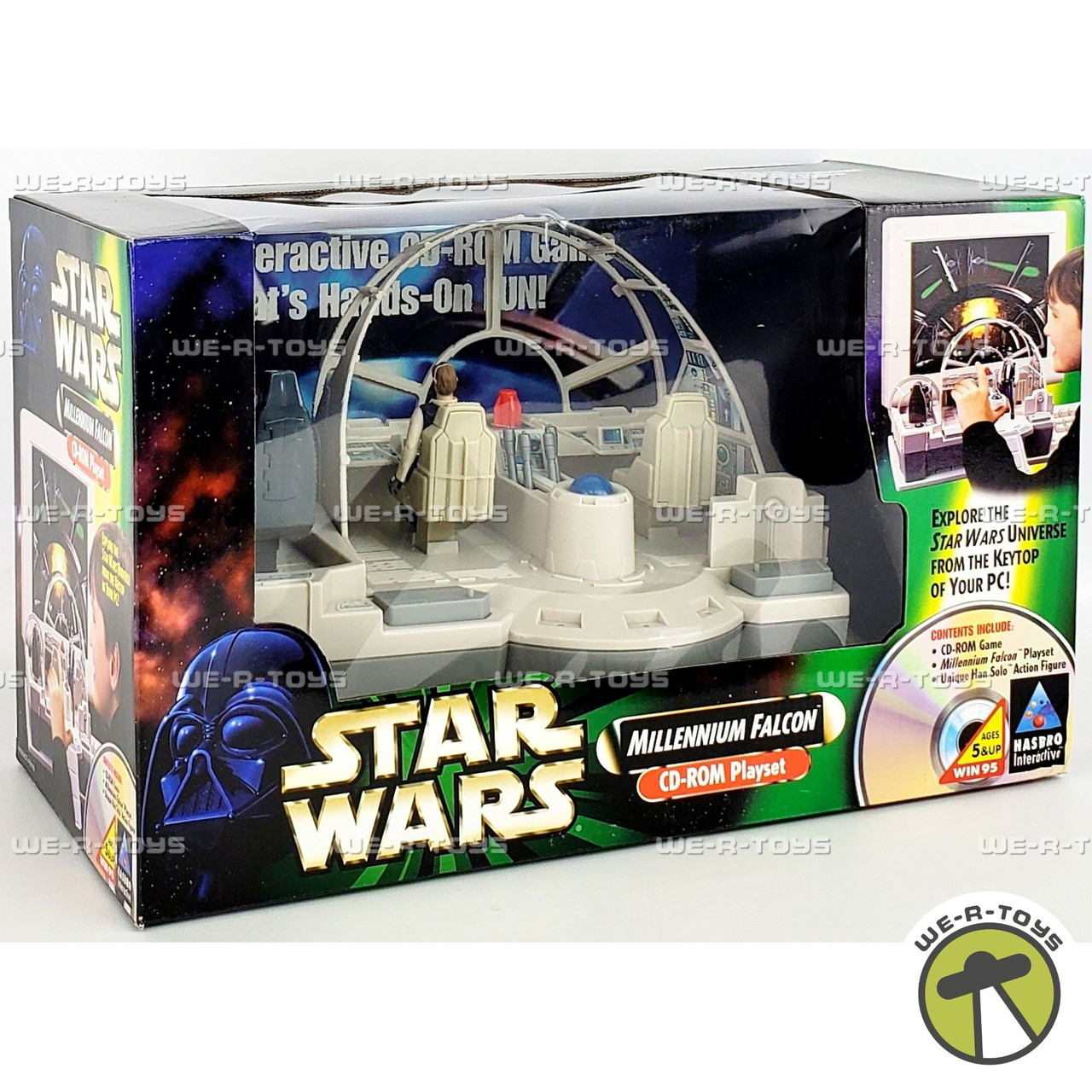 Star Wars Millennium Falcon CD-Rom Playset 1998 Hasbro 99180 - We