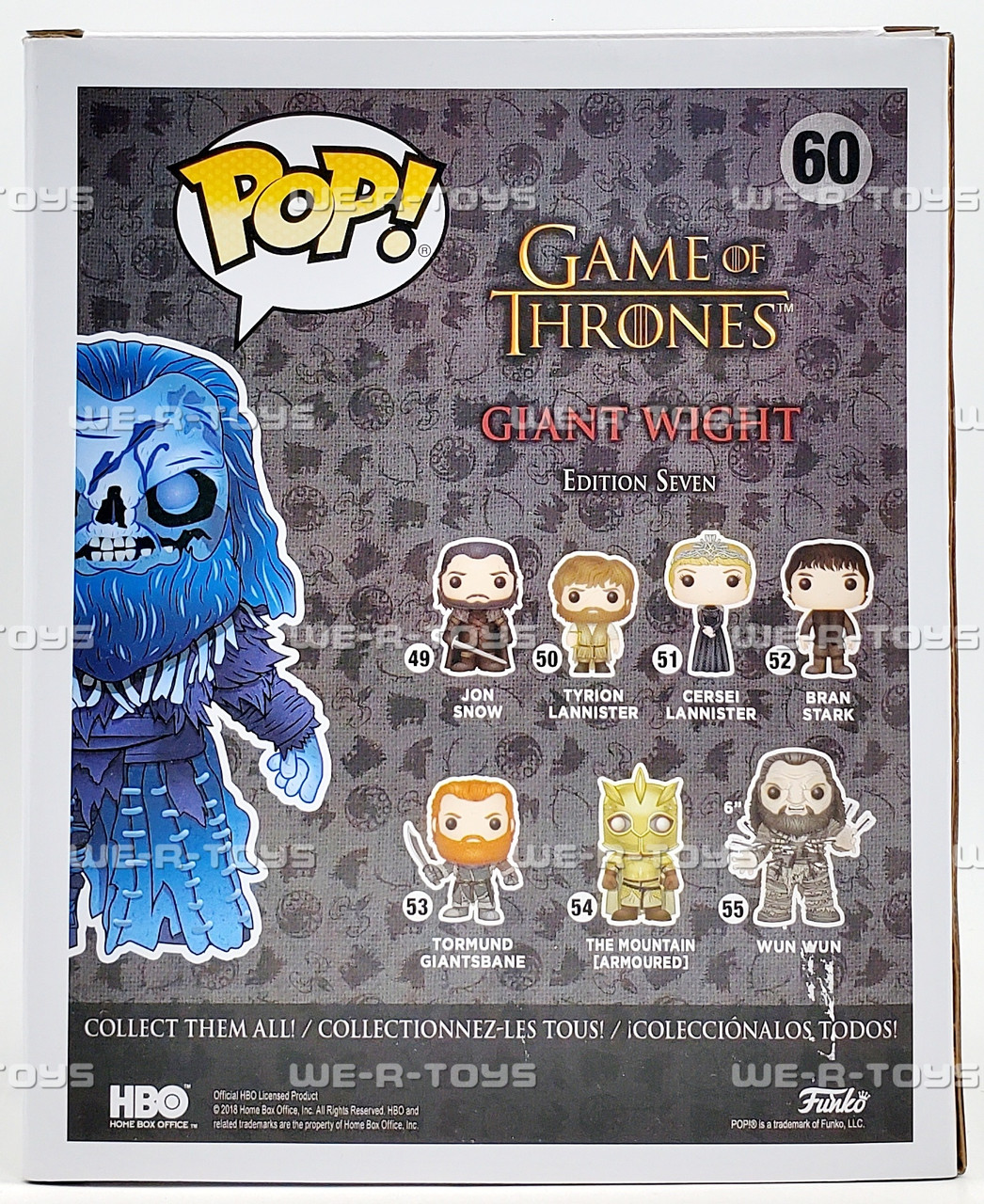 Funko POP Game of Thrones Giant Wight 60 Vinyl 6 Inch Figure - We