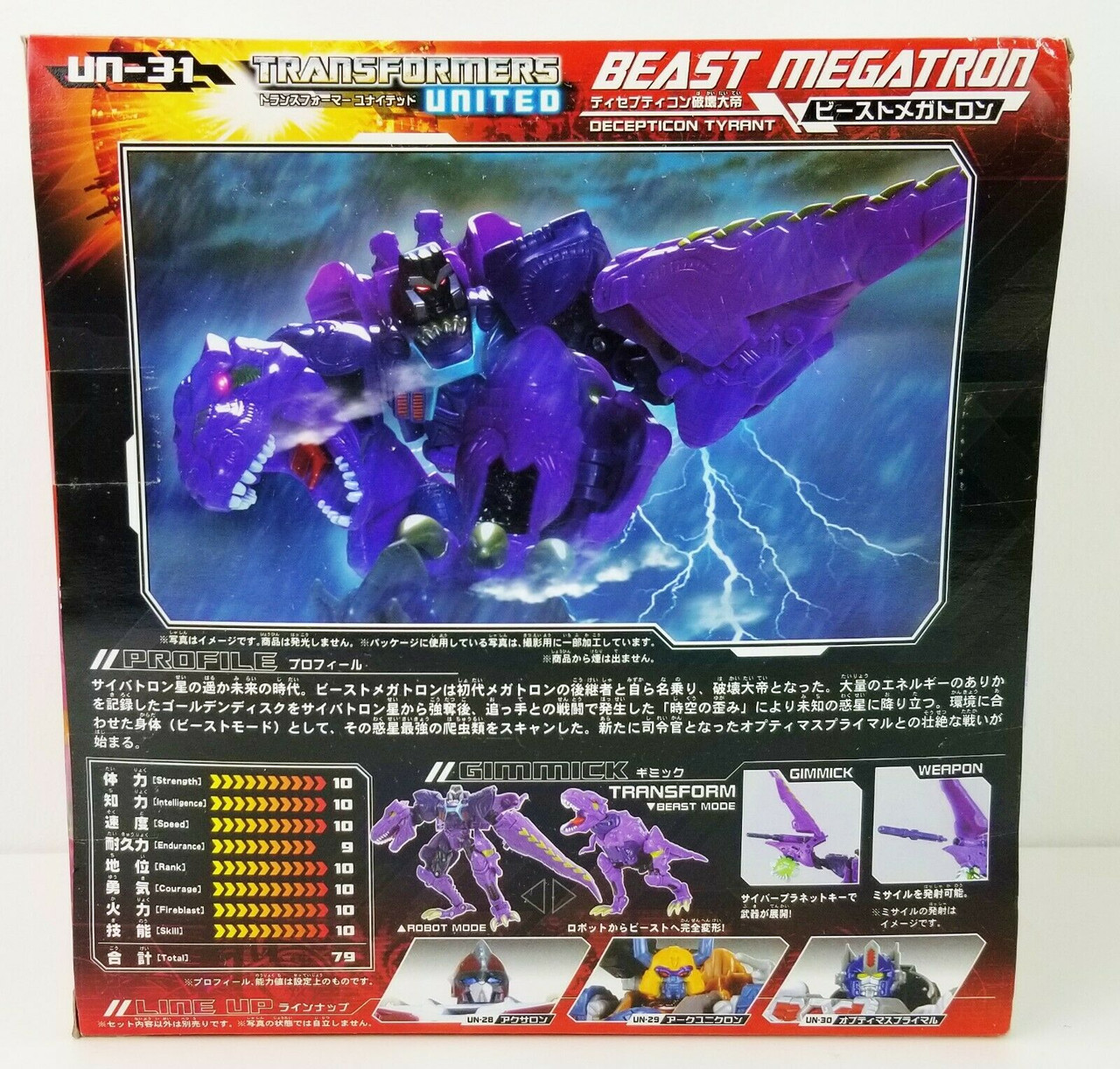 Transformers United UN-31 Beast Megatron Decepticon Tyrant Takara