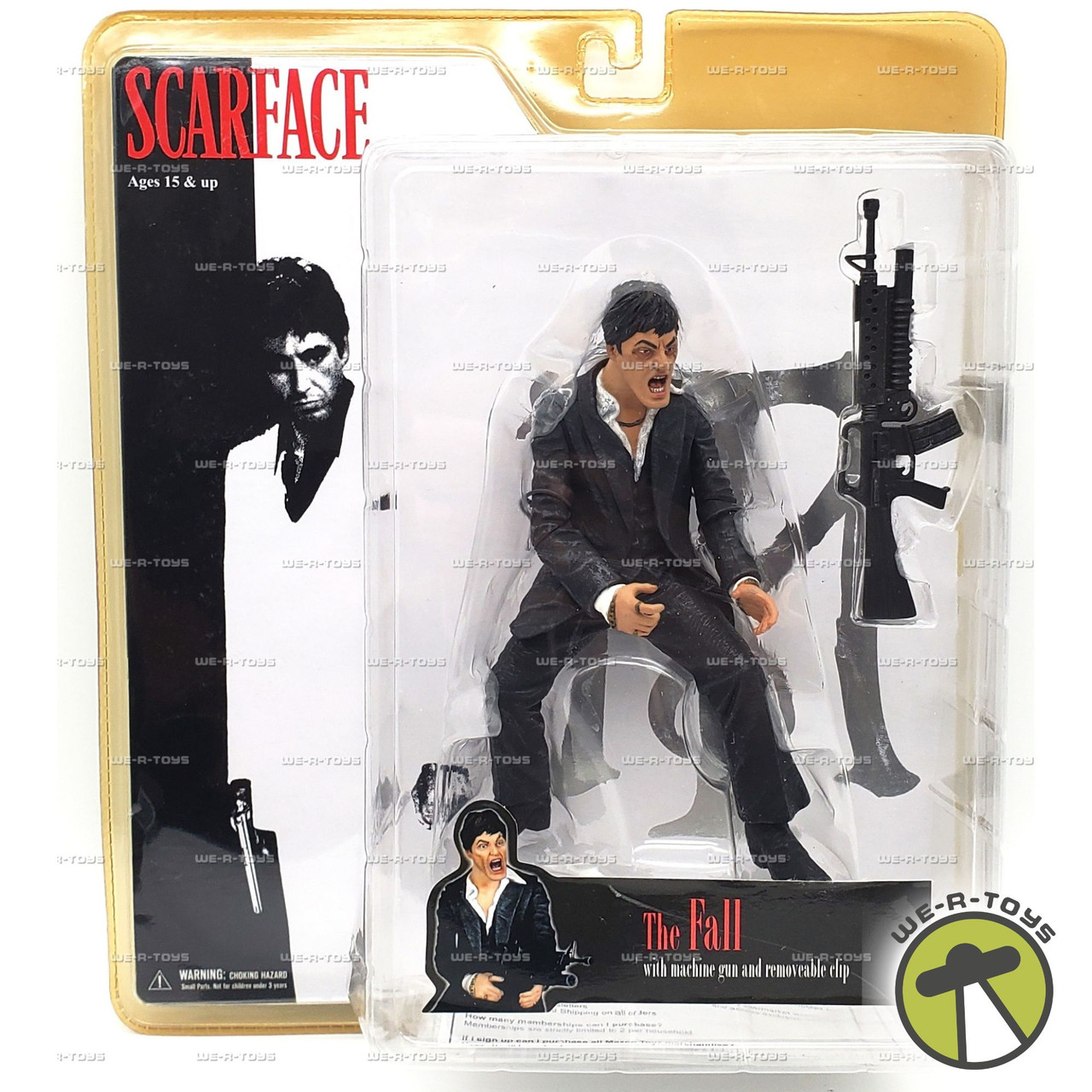 Scarface The Fall Action Figure with Machine Gun 2005 Mezco Toyz