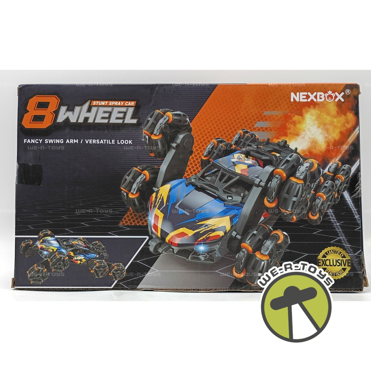 NEXBOX Stunt Spray Car 8 Wheel RC Vehicle 2024 Fancy Swing Arm
