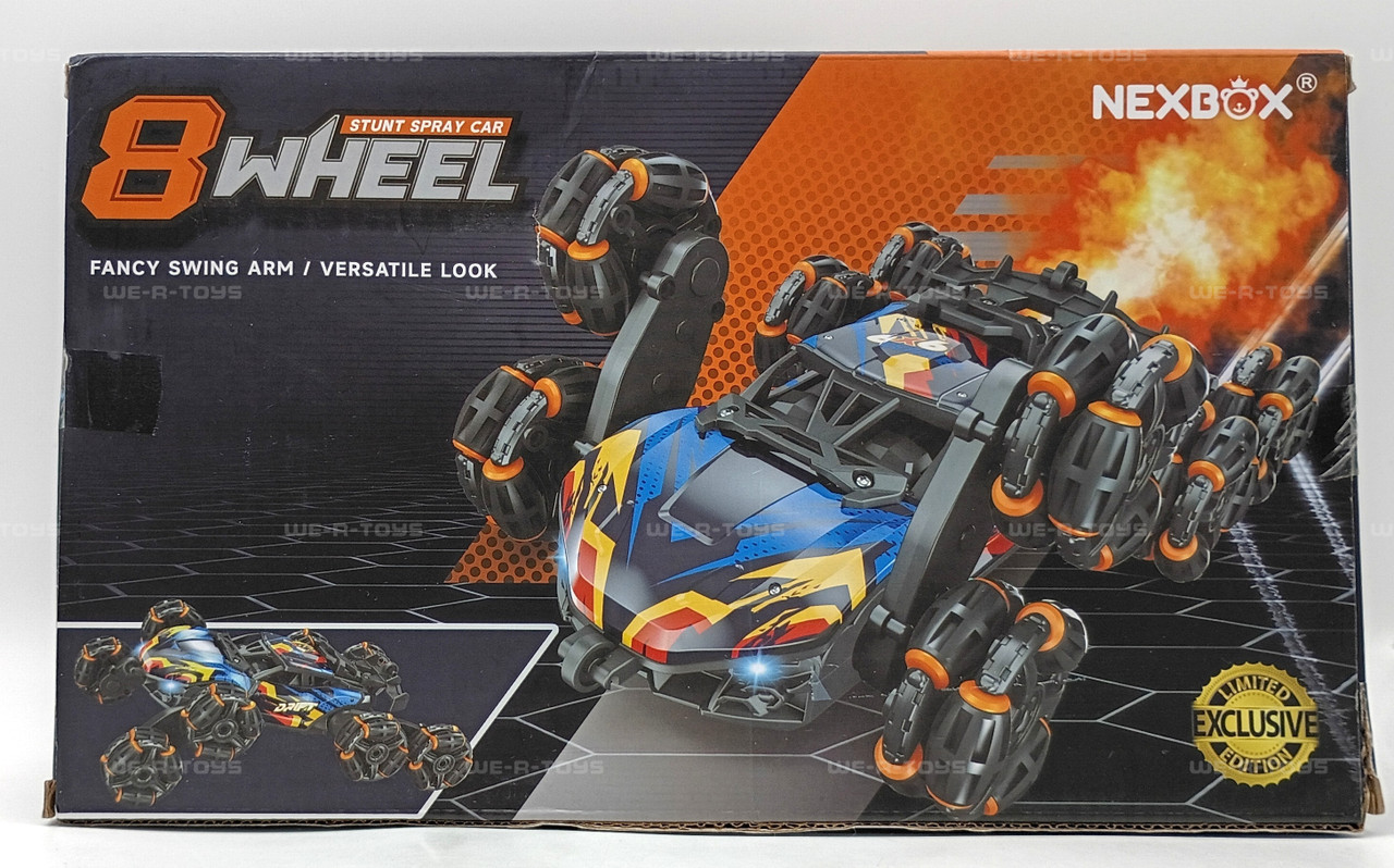 NEXBOX Stunt Spray Car 8 Wheel RC Vehicle 2024 Fancy Swing Arm
