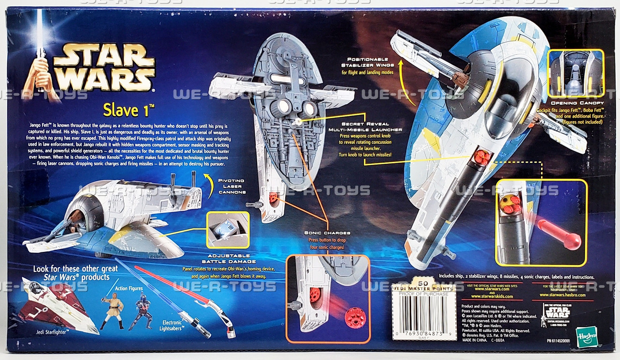 Star Wars Attack of The Clones Jango Fett's Slave 1 Secret Attack