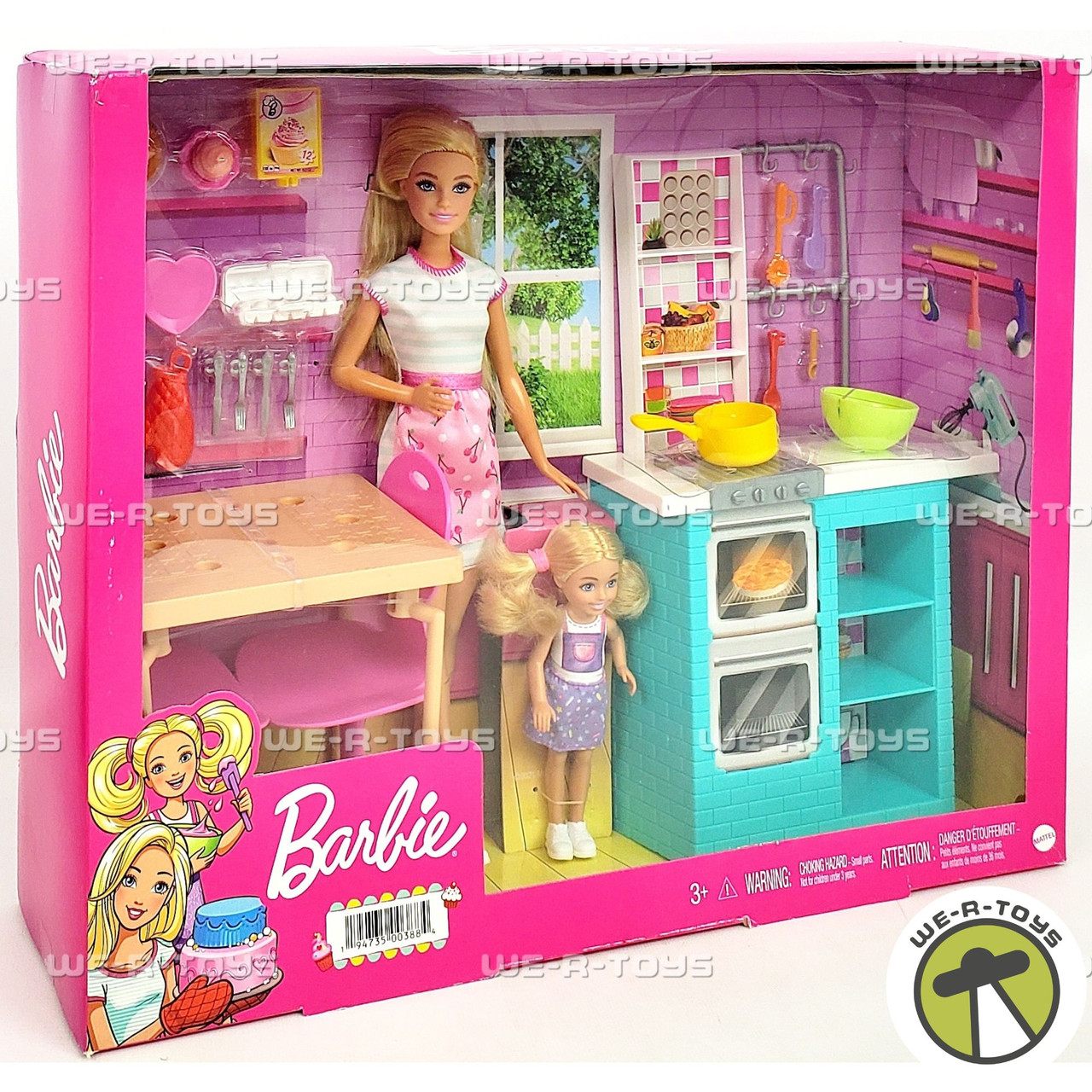 Barbie パーリーゲイツ セット Barbie and Chelsea Baking Playset 2022 Mattel HBX03 - We-R-Toys