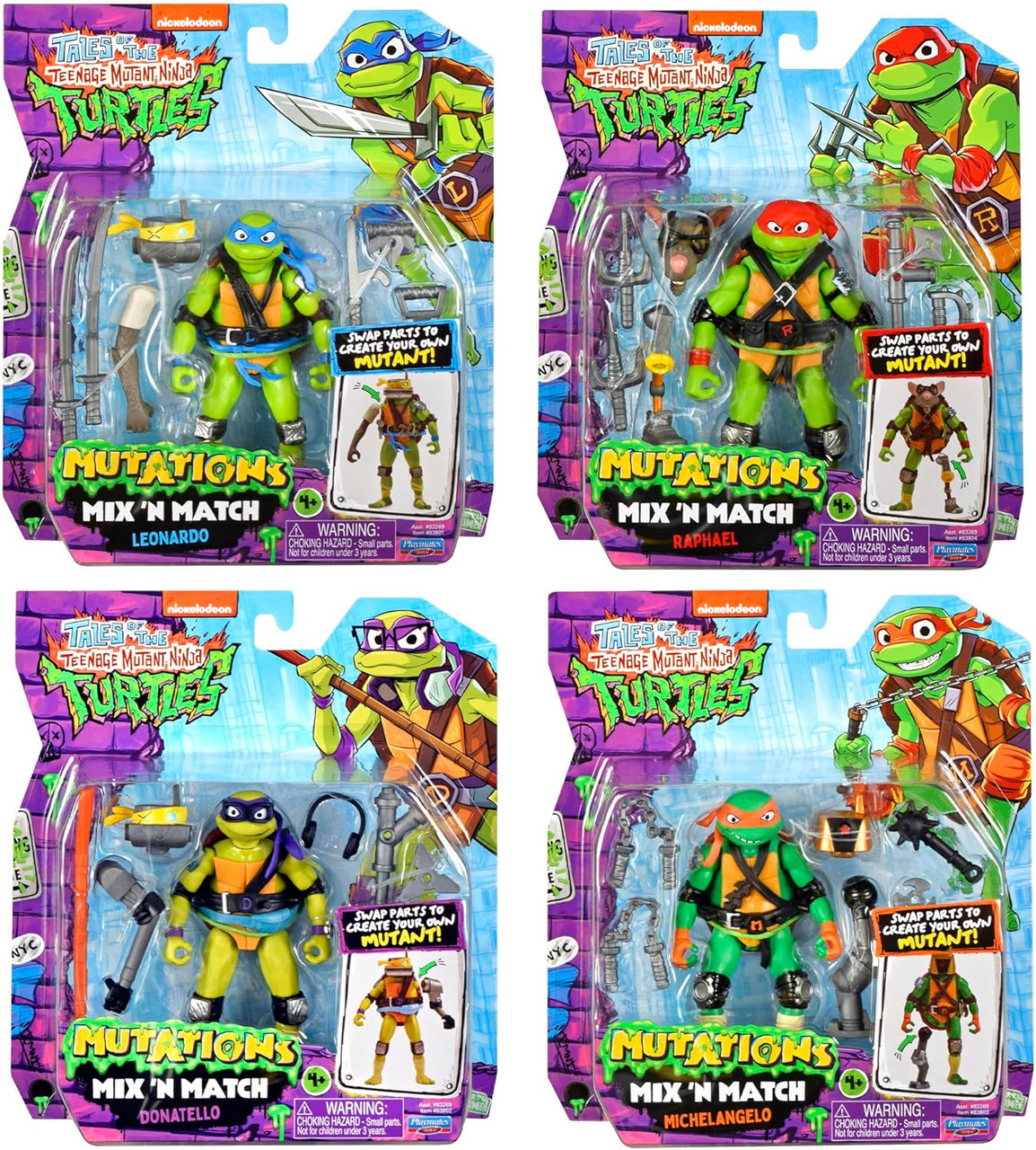 Tales of the Teenage Mutant Ninja Turtles Mix N Match Turtles