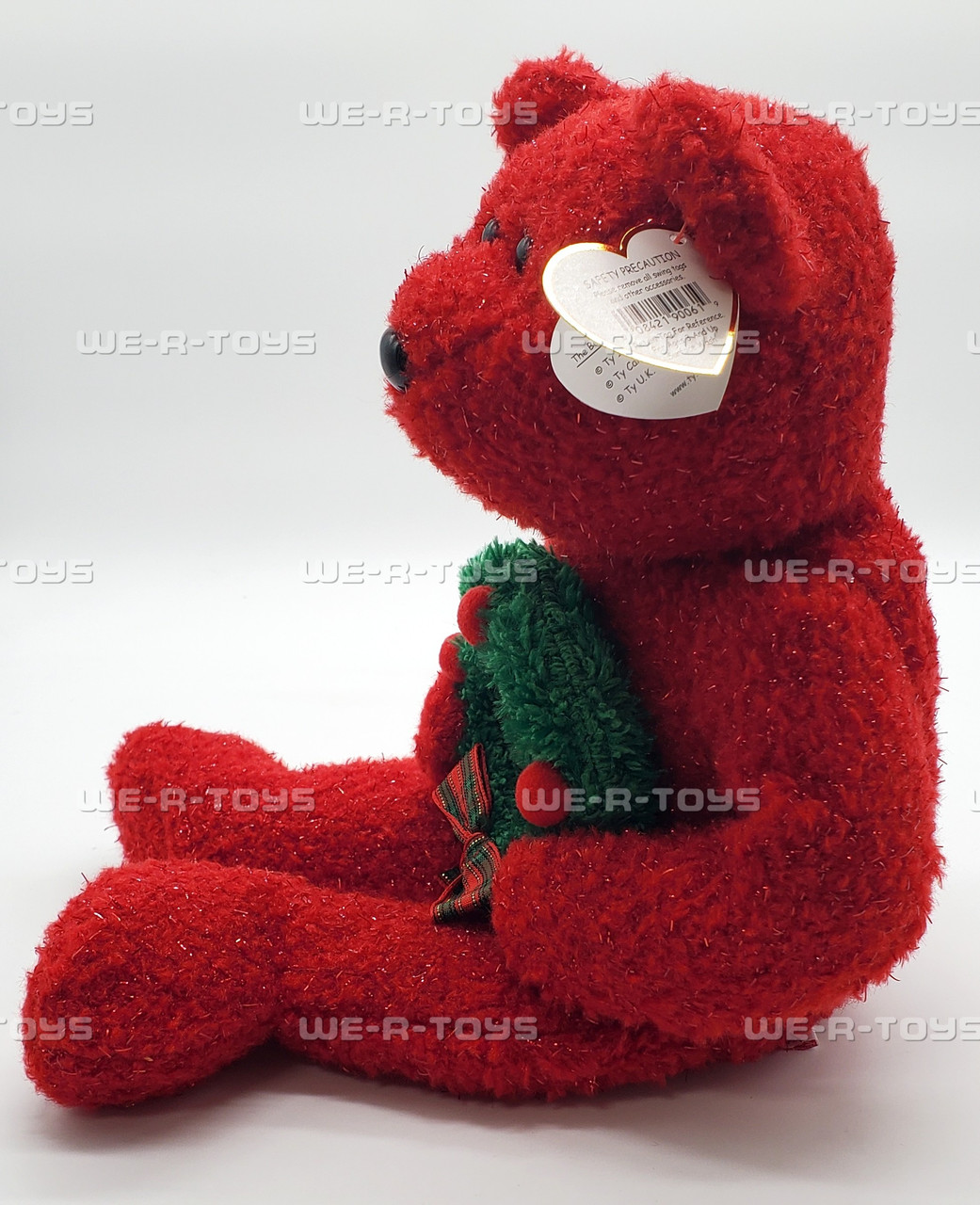 Ty Beanie Buddy 2006 Holiday Teddy Holding Wreath Plush - We-R-Toys