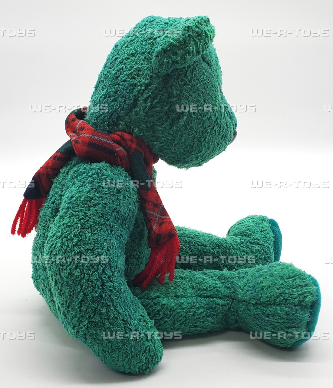 Ty Beanie Buddy Wallace the Bear with Red Tartan Scarf - We-R-Toys Ty Beanie Buddy Wallace the Bear with Red Tartan Scarf - We-R-Toys