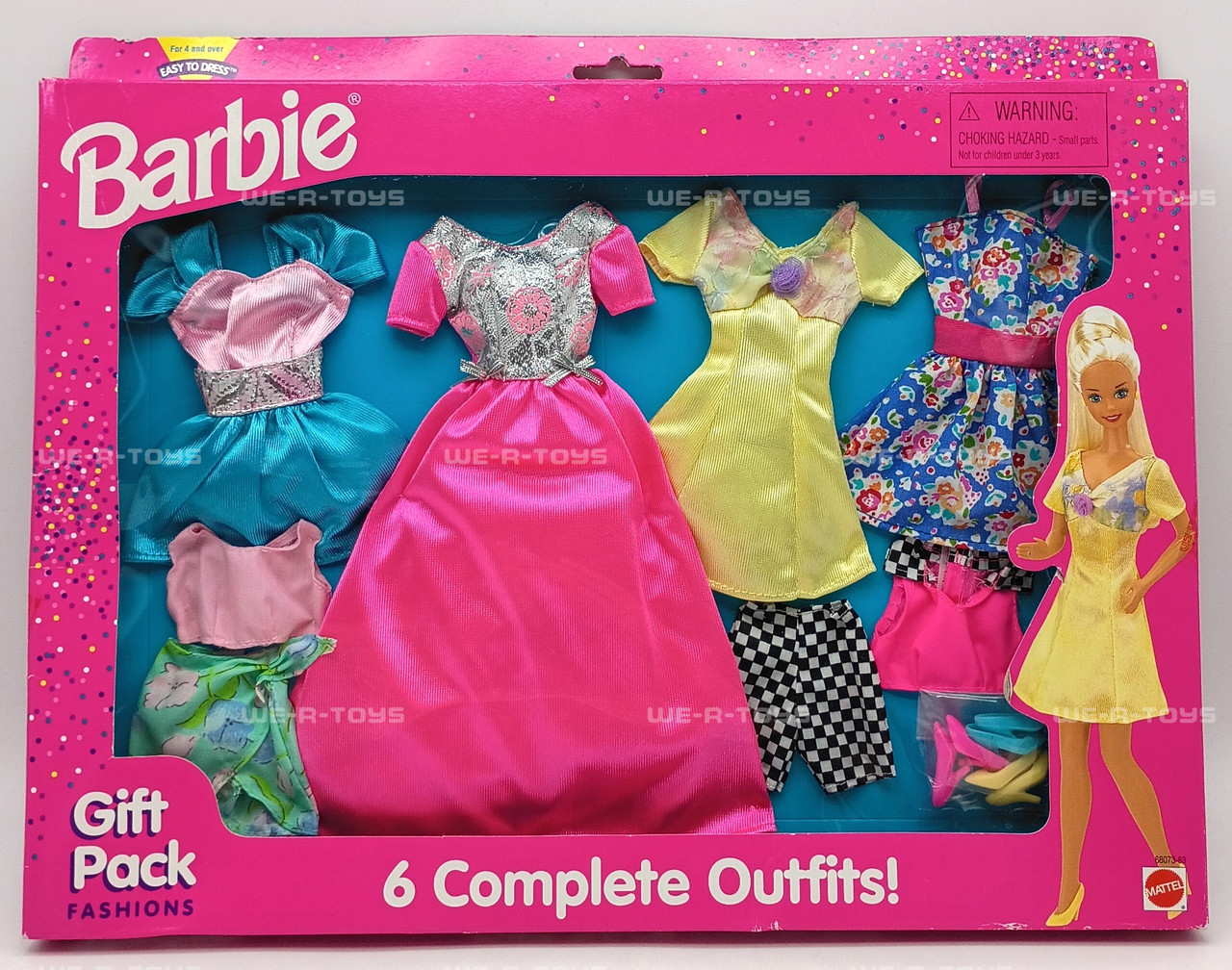 Barbie Set of Six Complete Fashion Outfits Gift Pack 1996 Mattel