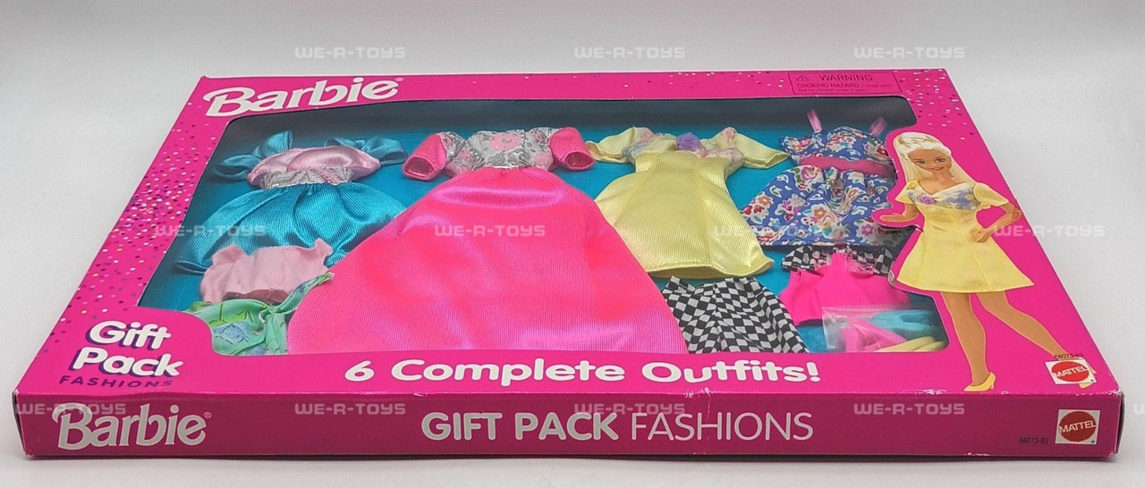 Barbie Set of Six Complete Fashion Outfits Gift Pack 1996 Mattel