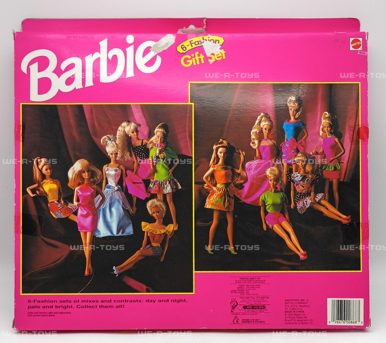 Barbie 6 Fashion Gift Set Easy To Dress Six Complete Fashions 1992