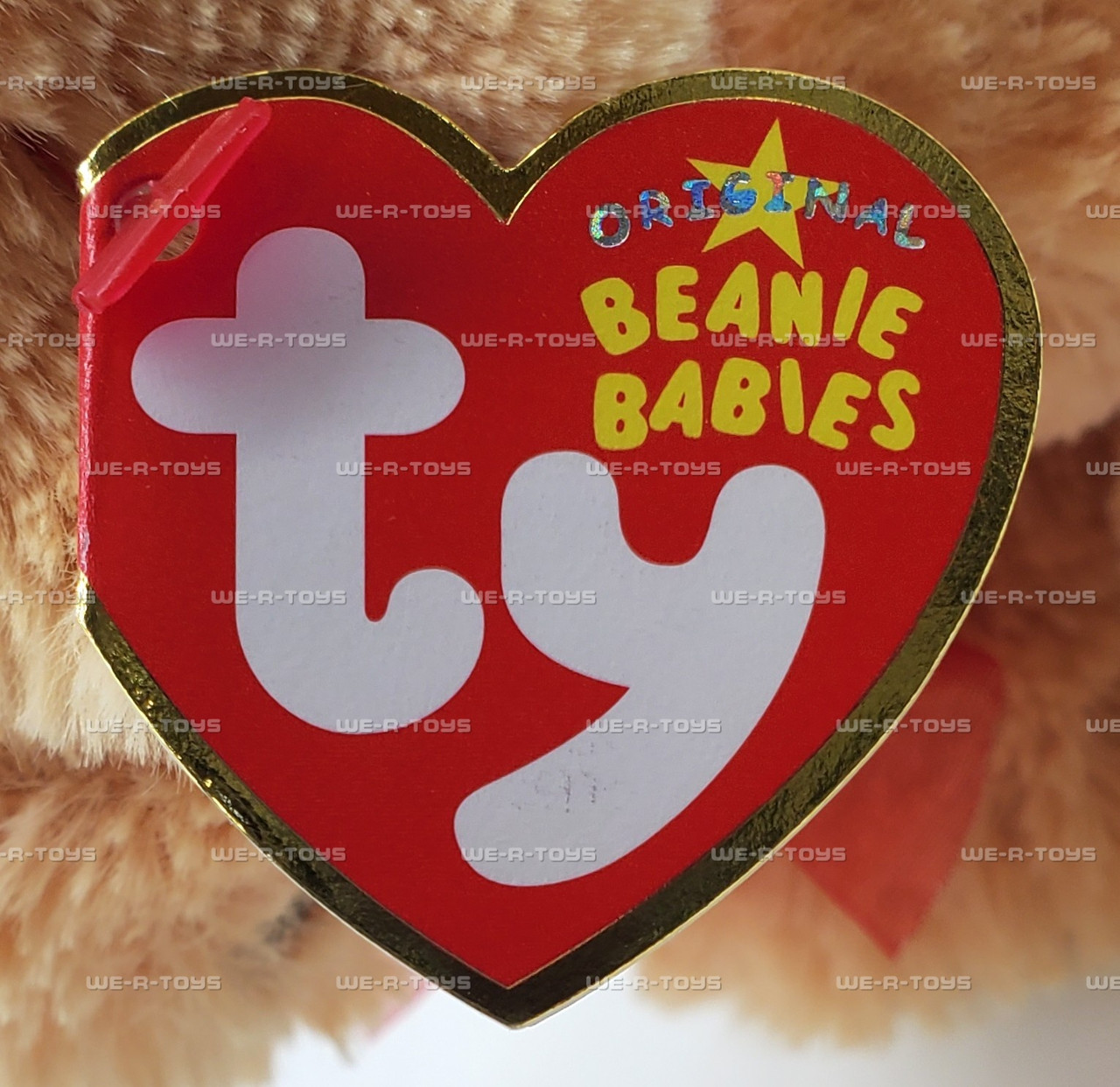 Ty Beanie Baby Pudding the Dog with Red Ribbon Plush 2006 - We-R-Toys