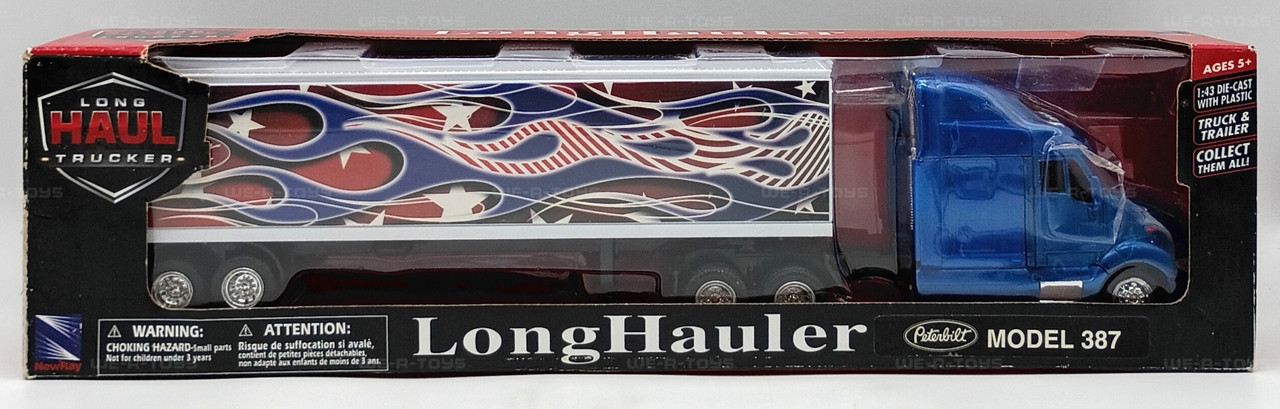 Peterbilt Long Haul Trucker Long Hauler Model 387 Blue Cab Vehicle