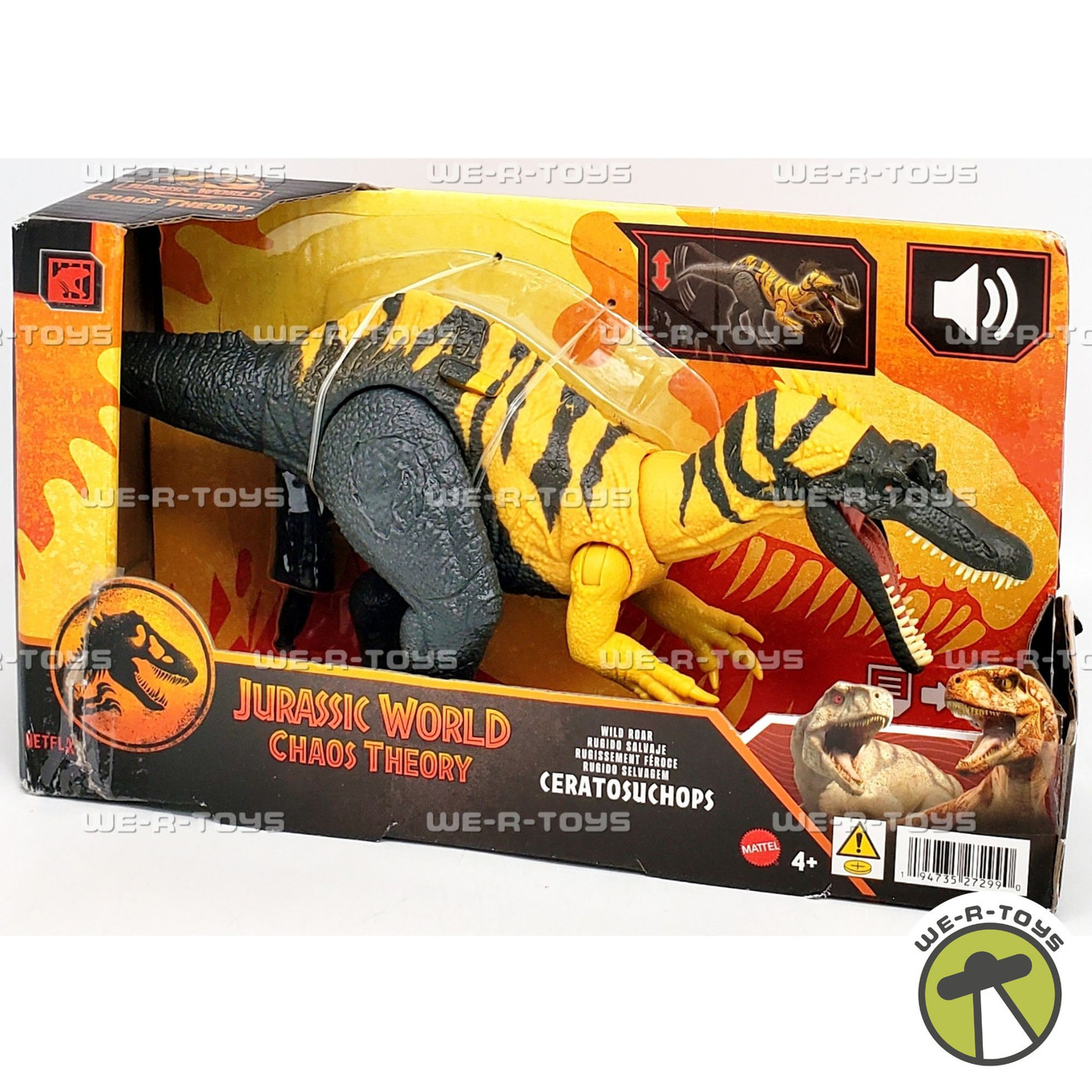 ザウルス　ヒップチャップス Jurassic World Chaos Theory Wild Roar Ceratosuchops Figure 2024