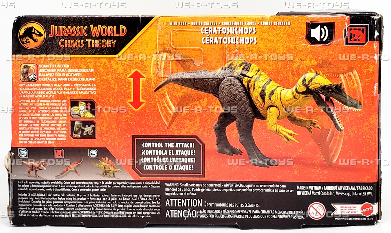 Jurassic World Chaos Theory Wild Roar Ceratosuchops Figure 2024