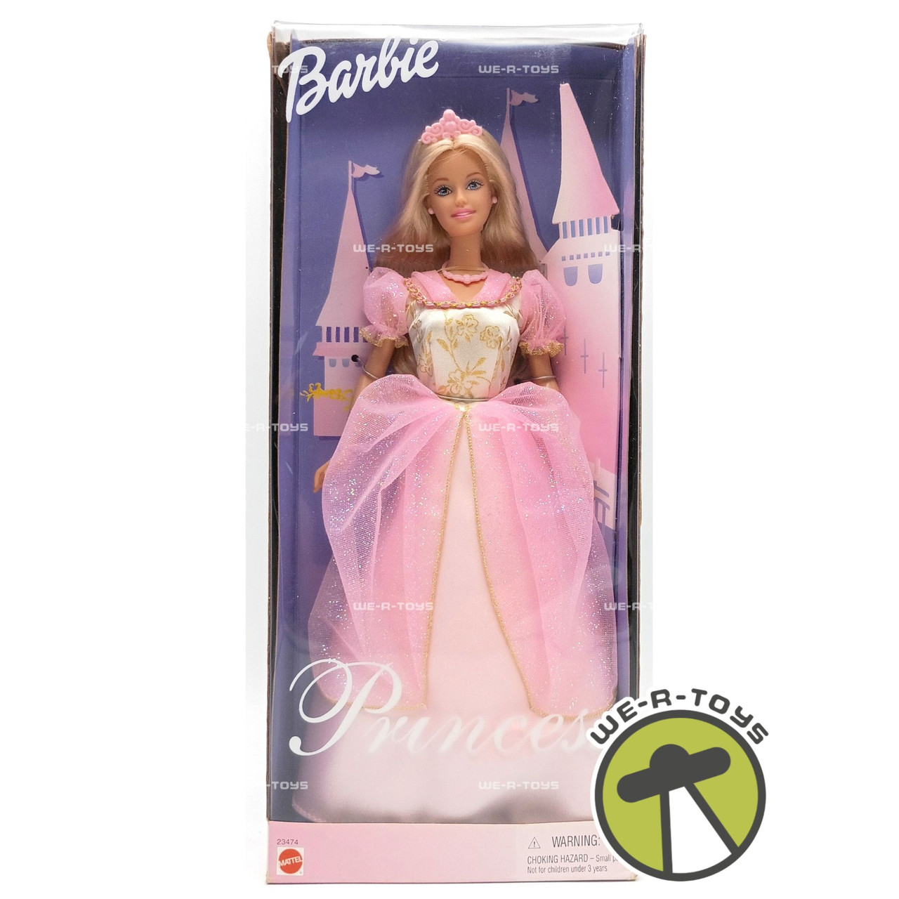 Princess Barbie Doll Blonde In Pink Gown & Tiara 1999 Mattel 23474