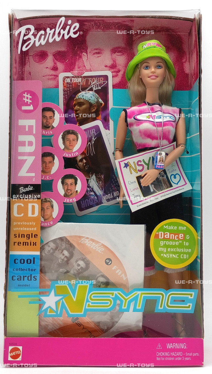 NSYNC #1 Fan Barbie Doll Blonde With CD & Collector Cards 2000