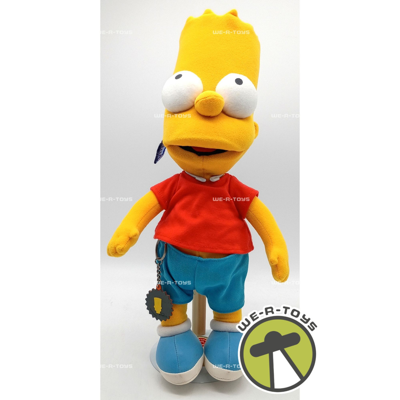 The Simpsons Bart Simpson Plush Doll on Stand 12 Inches Tall 2002