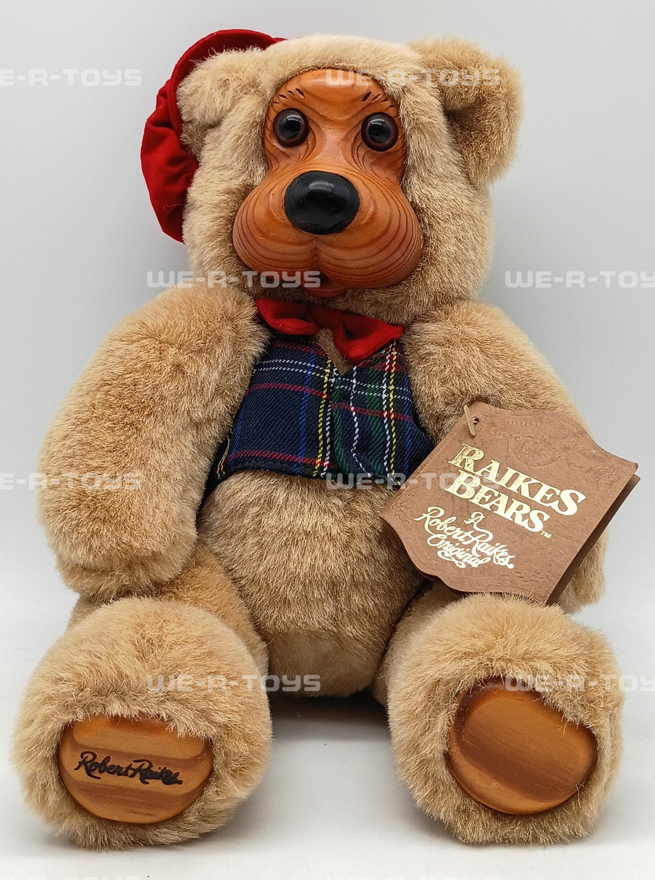 Robert Raikes Original Papa Bear Tan Plush Bear Applause Wooden