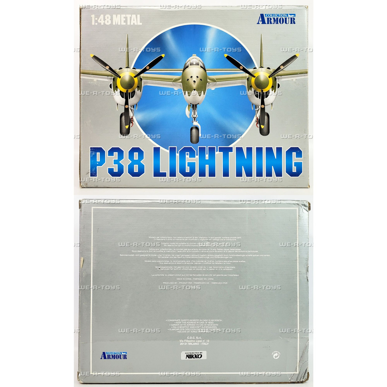 P38/F5 Lightning Armee de l'Air Pudgy V Model Airplane Franklin