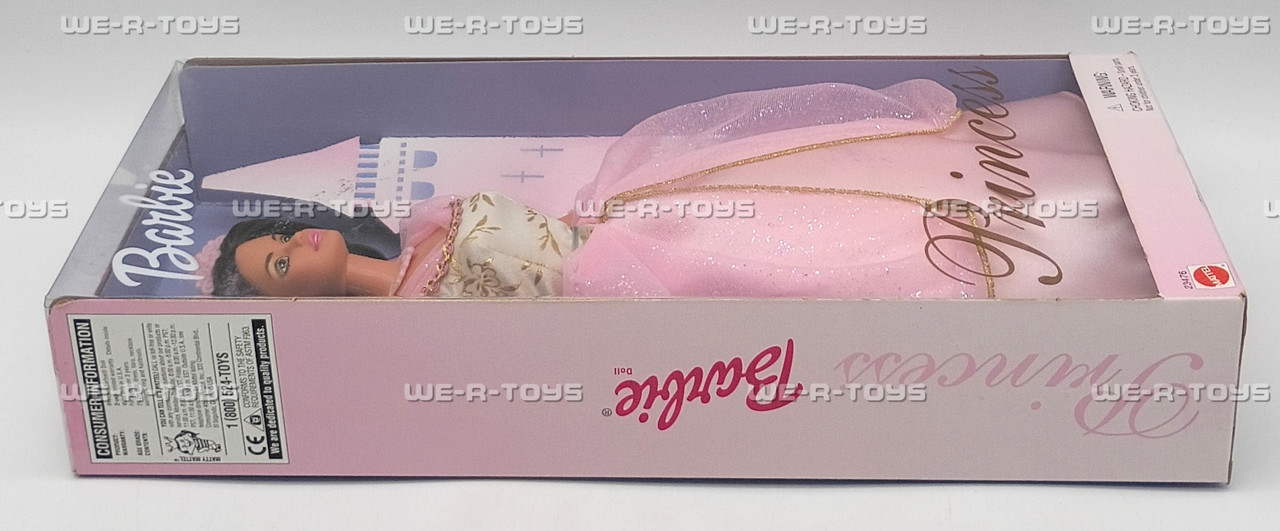Princess Barbie Doll Brunette In Pink Gown & Tiara 1999 Mattel