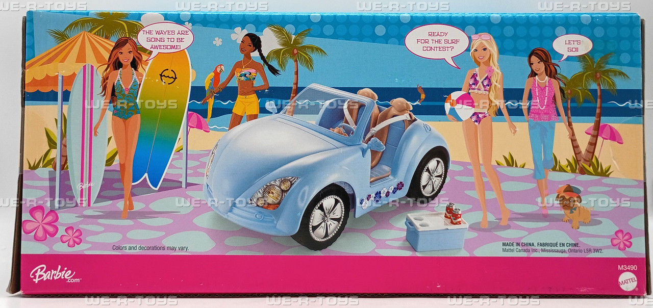 Barbie Surf's-Up Convertible Cruiser Barbie Doll Vehicle 2007