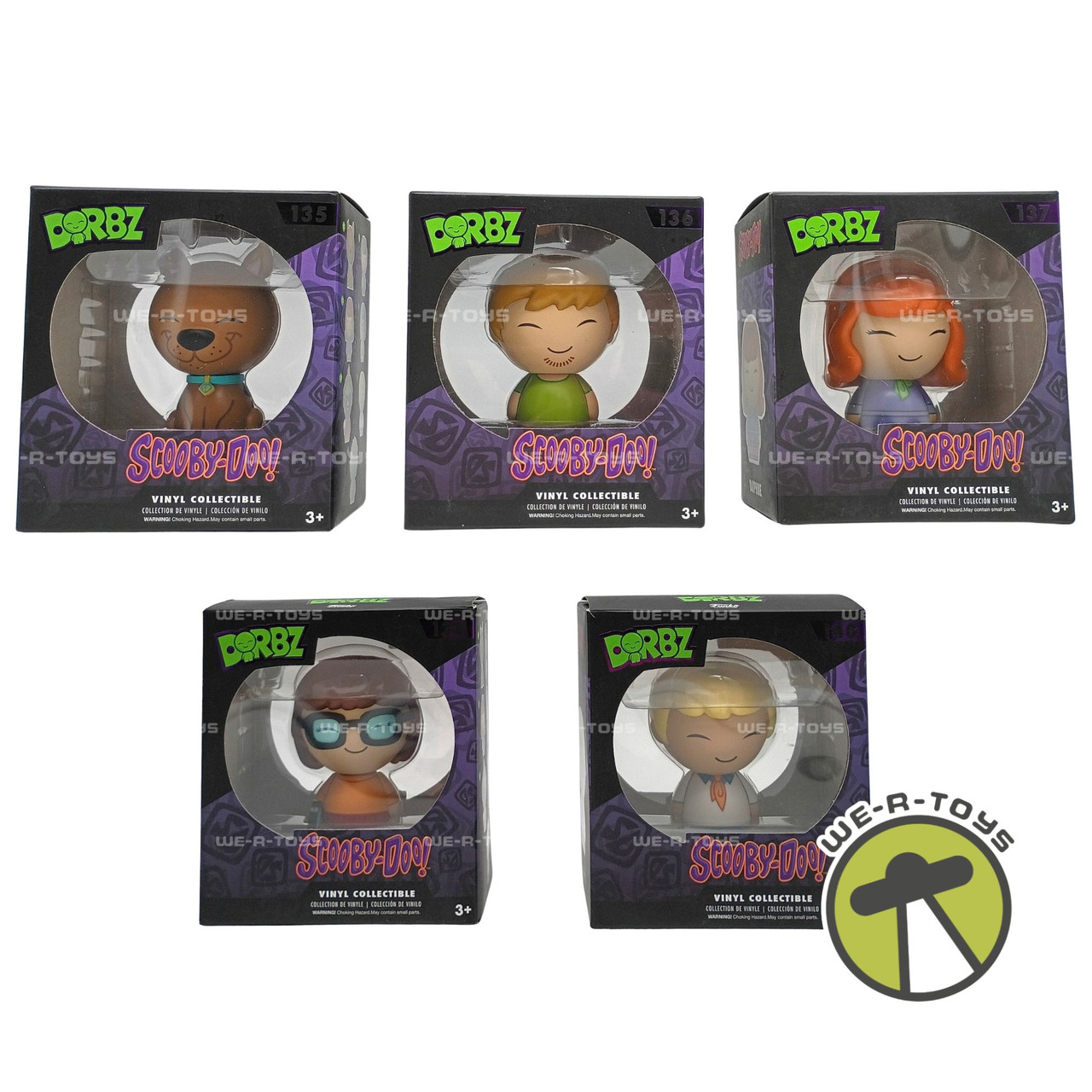 Funko Dorbz Scooby Doo Shaggy Fred Velma Daphne 5 Vinyl Figures