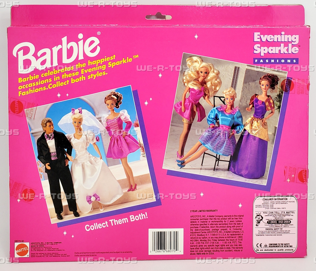 Barbie and Ken Evening Sparkle Fashions Easy to Dress 1995 Mattel