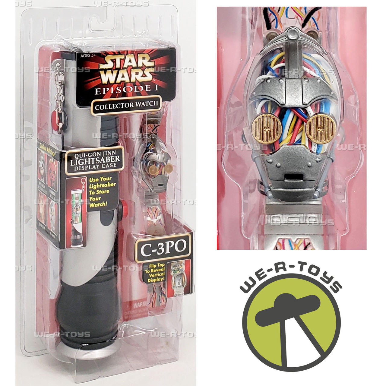 Star Wars Episode I C-3PO Watch w/ Qui-Gon Jinn Lightsaber Display