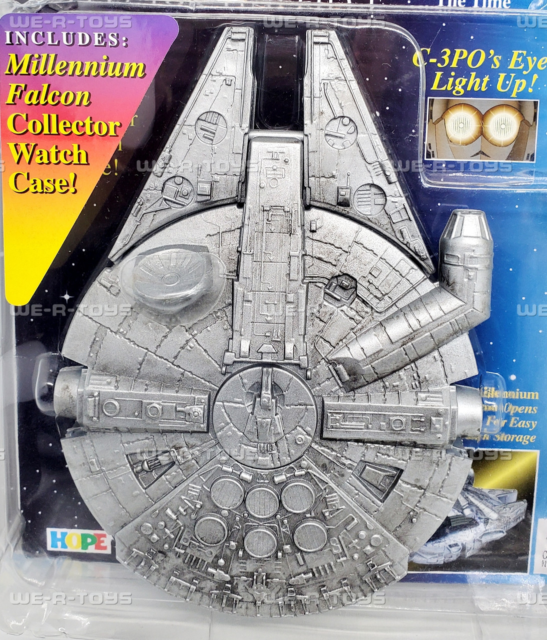 Star Wars C-3PO Watch with Millennium Falcon Watch Case 1996 Hope