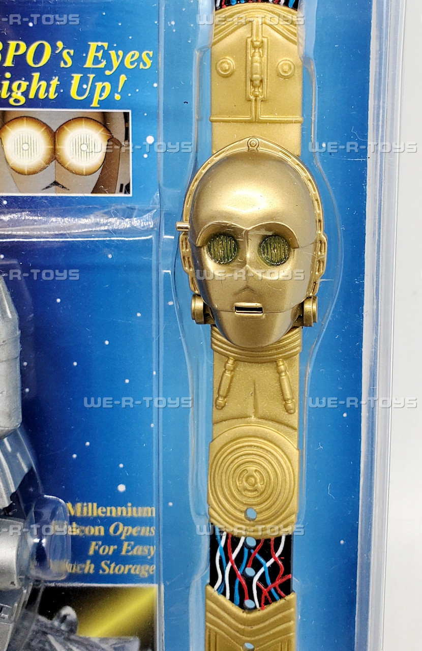 Star Wars C-3PO Watch with Millennium Falcon Watch Case 1996 Hope