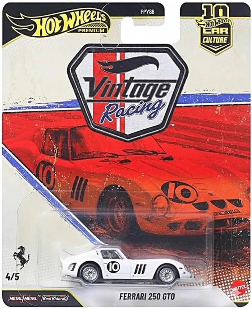 Hot Wheels Premium Vintage Racing Ferrari 250 GTO - We-R-Toys
